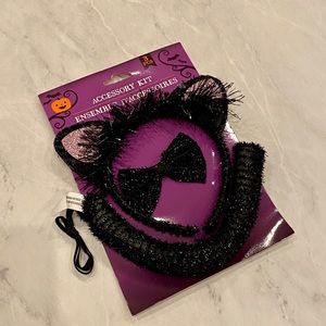 NWT Halloween Costume Black Cat Ears Headnband